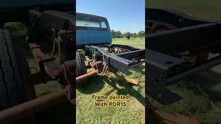 1 coat of POR15 1 coat of top coat POR15 Squarebody restoration