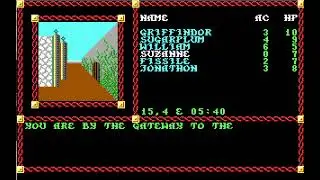 Pool of Radiance part 1a: game opening, equipping party, starting Slums