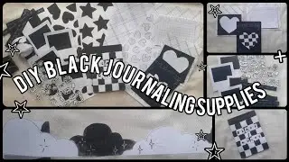 DIY Black Aesthetic Journaling Supplies PART 2 |Make Your Own Black Theme Journaling supplies