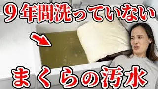 9年間洗ってない枕を綺麗に洗ってみた！