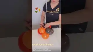 S&uacute;per f&aacute;cil y hermoso Centro de mesa con globos para Thanksgivings  #centrodemesa #centerpieces