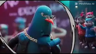 Pigeon Runs London Drill Scene 😂 | Cartoon Bird Spits Bars on Tiny Motorbike!