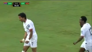 Mohammed Bajaber equalizer for Kenya against The Gambia. World cup qualifiers 20th march