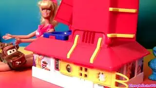 Play Doh McDonald's Restaurant Playset With Cookie Monster and Barbie DIY Burgers Fries McNuggets