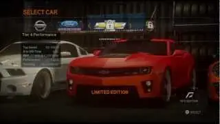 NFS The Run - Car Select