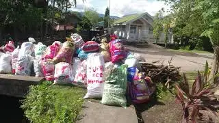 Temporary crew of 20 government paid employees cleaning up trash