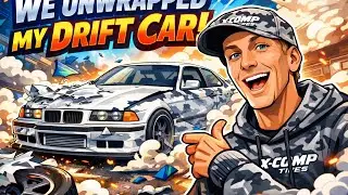 UNWRAPPING MY E36 CAMO DRIFT CAR !!!