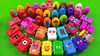 Numberblocks 🏳️&zwj;🌈 Hidden Slime Opening Alphablocks Clay in Mini Suitcase, Eggs Colorful ASMR 🥚🌈💖