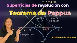 Superficies de revolución con el Teorema de Pappus (¡Problema de examen!)