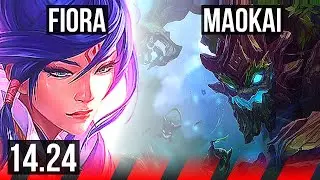 FIORA vs MAOKAI (TOP) | 5/1/3, 600+ games | KR Challenger | 14.24