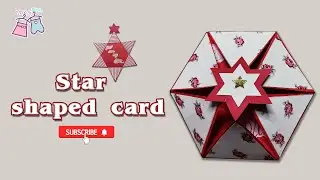 How to make star shaped card/ Star fold card/
