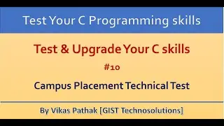 Testing C programming skills (set-10) || C programming questions #10
