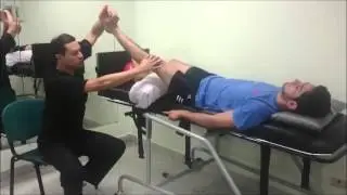 TECNICA DE COMBINACION DE ISOTONICOS PARA LA REEDUCACION DE LA MARCHA EN CADENA CINETICA ABIERTA