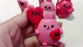 🐇🩷Cute rabbit tutorial with air dry clay#clayart#rabbitclay#cuterabbit#cuteart#airdrayclay#cuteclay