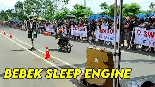 WOW!! BEBEK SLEEP ENGINE DRAGBIKE, BALAP LURUS 201M