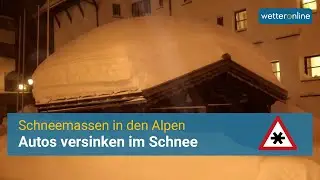 Schneemassen in den Alpen: Autos und Häuser schneien ein