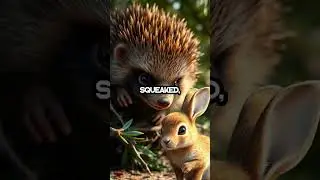 Timid Rabbit Saves Hedgehog: A Brave Forest Adventure! 🐰🌳 #Shorts