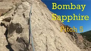 An easy pitch before the last one on a Multipitch climb in El Chorro - Bombay Sapphire (Pitch 5)