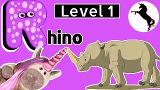 ABCs 🦄 Learn Letter R is for Rhino &ndash; Play and Learn