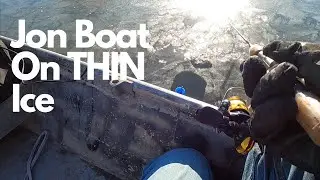 Ice Fishing Thin Ice From The Jon Boat Early Nebraska Ice