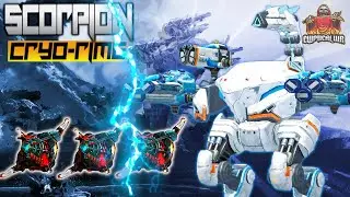 War Robots Techno Scorpion Cryo Rime Gameplay With Legendary Pilot Ash Skarsgard WR