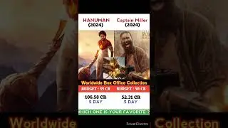 Hanuman Vs Captain Miller Movie 5 Day Comparison Box Office || #shorts #salaar #animal #hanuman