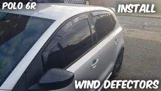 Как установить ветровые дефлекторы VW Polo 6r/6c