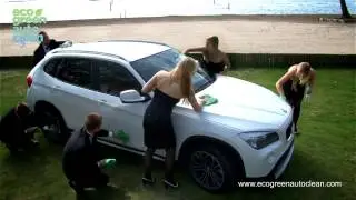 Eco Green Auto Clean Waterless Car Wash - how to demonstration of: cleaning your car in sections