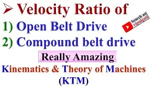 Velocity ratio, VR, Open belt drive, Compound belt drive #KTM #TOM #Belt #VelocityRatio #BeltDrive