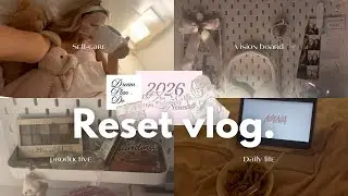 2026 RESET VLOG🫧𐙚deep cleaning + organizing, vision board