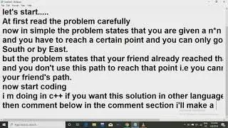 CODEJAM 2019 YOU CAN GO YOUR OWN WAY Solution