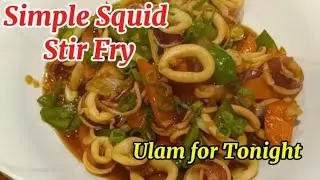 SIMPLE SQUID STIR FRY / ULAM FOR TONIGHT #stirfry #raffmixtv #ofwlife
