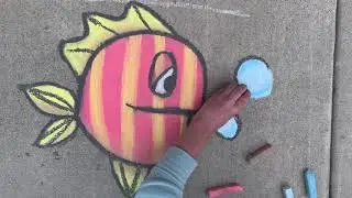 Easy to Draw Fish Chalk Art