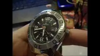New mens croton black face quarts watch Ret $200.00