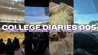 college diaries 005 | chipotle run, basketball game, snow & more | anthony ja&iacute;
