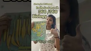 I Scored 360 /360 in biology 🧫 #neet #aiims #neetaspirents #mbbs #mbbsstudent #biology #medico
