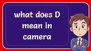what does D mean in camera