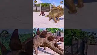 Carnotaurus vs Stegosaurus Animation: JWE1 vs JWE2