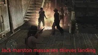 Jack marston massacres thieves landing funny ragdolls & brutal kills RDR