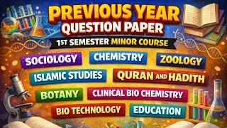 1ST SOME SUBJECTS PREVIOUS YEAR QUESTION PAPERS MINOR COURSE