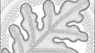 Dotted Yellow Leaves Fall Ancient Oak Tree Art Paint by Numbers Zen Color Dots #coloringbook #focus