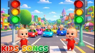 BABYs 🚸Cross the Street Safely at🚦 Traffic Lights 🚗- Kids Songs - Fun and Learning