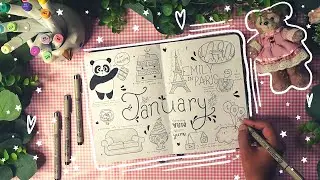 Unveiling My Secret Doodle Diary 🤫 | January Doodle Creation 🎨