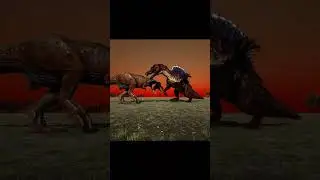 Spinosaurus VS T-Rex - Shorts - Ark Survival Evolved - Dino Battle