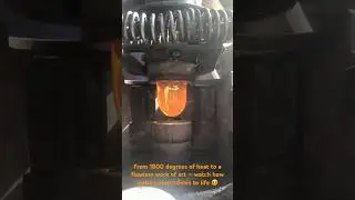 From 1800 degrees of heat to a flawless work of art &mdash; watch how molten glass comes to life 😍