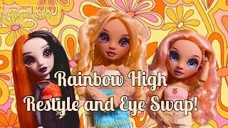 Washing/Restyling+Eye-swapping a few Rainbow High!🧡👀 Georgia Bloom (x2) & Heather Greyson