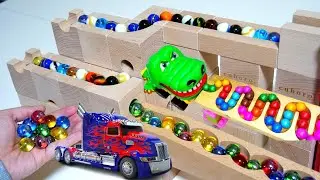 Marble Run Race ☆ Kids Favorite Vehicles on HABA Slope | Full Compilation #2