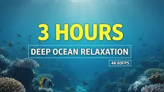 Deep Underwater Ambience - 3 Hoursof Ocean Sounds for Sleep, Study and Relaxation (4K 60FPS)