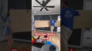 Desktop Install #buildingahome #butcherblock #desktop