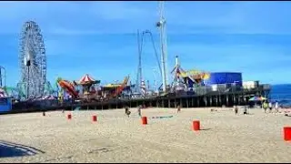 4K Drone Footage: Flying Over Casino Pier & Jersey Shore Boardwalk 2025